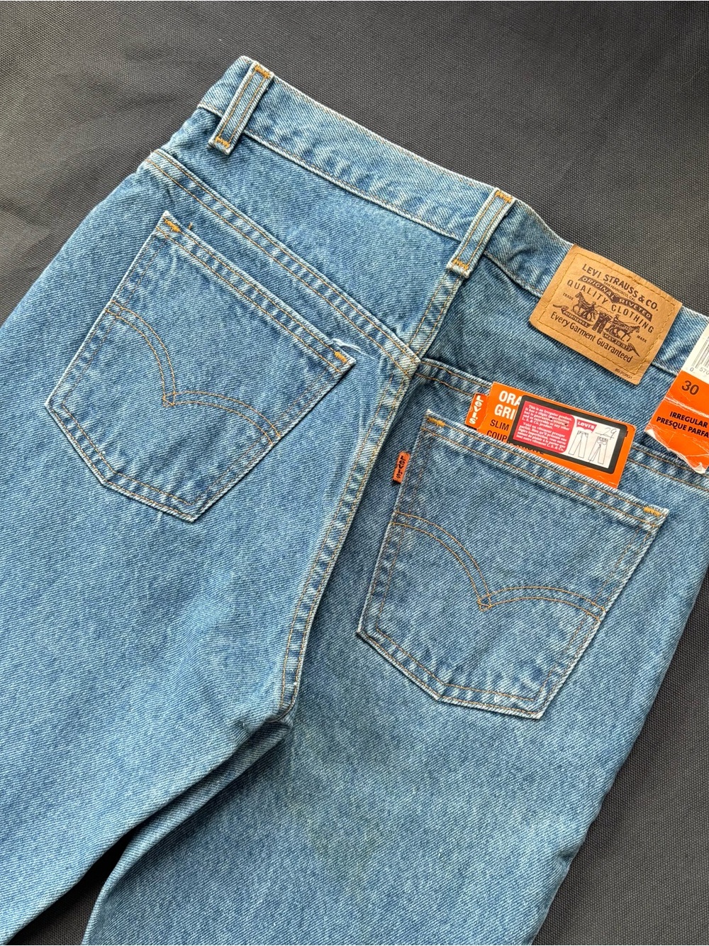 VTG Levis 631 Orange Tab NWT Irregular Deadstock Made In Canada 30x34 Y2K